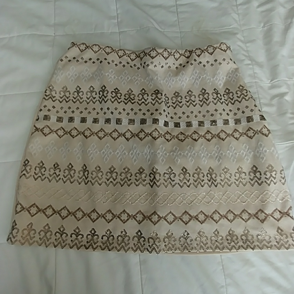 Taupe embellished Francesca's miniskirt